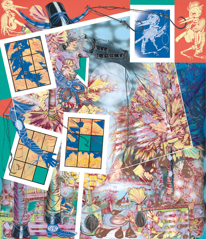 Lari Pittman, A Transcendent Mutability Produced by Camouflage