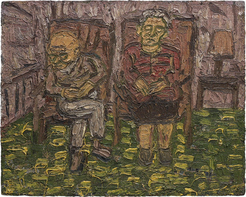 Leon Kossoff, Two seated Figures no.1 (My Parents), 1980