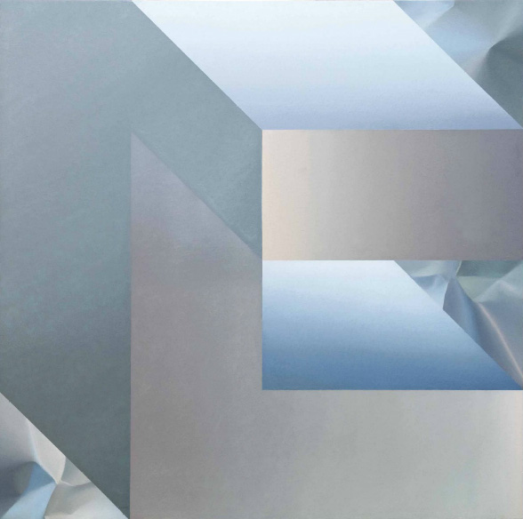 Samia Halaby, White Spiral